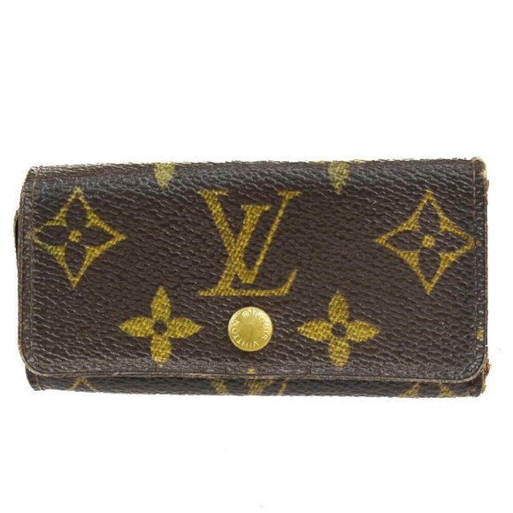 LOUIS VUITTON Multicles 4 Hooks Key Case Monogram Leather Brown - Picture 1 of 10